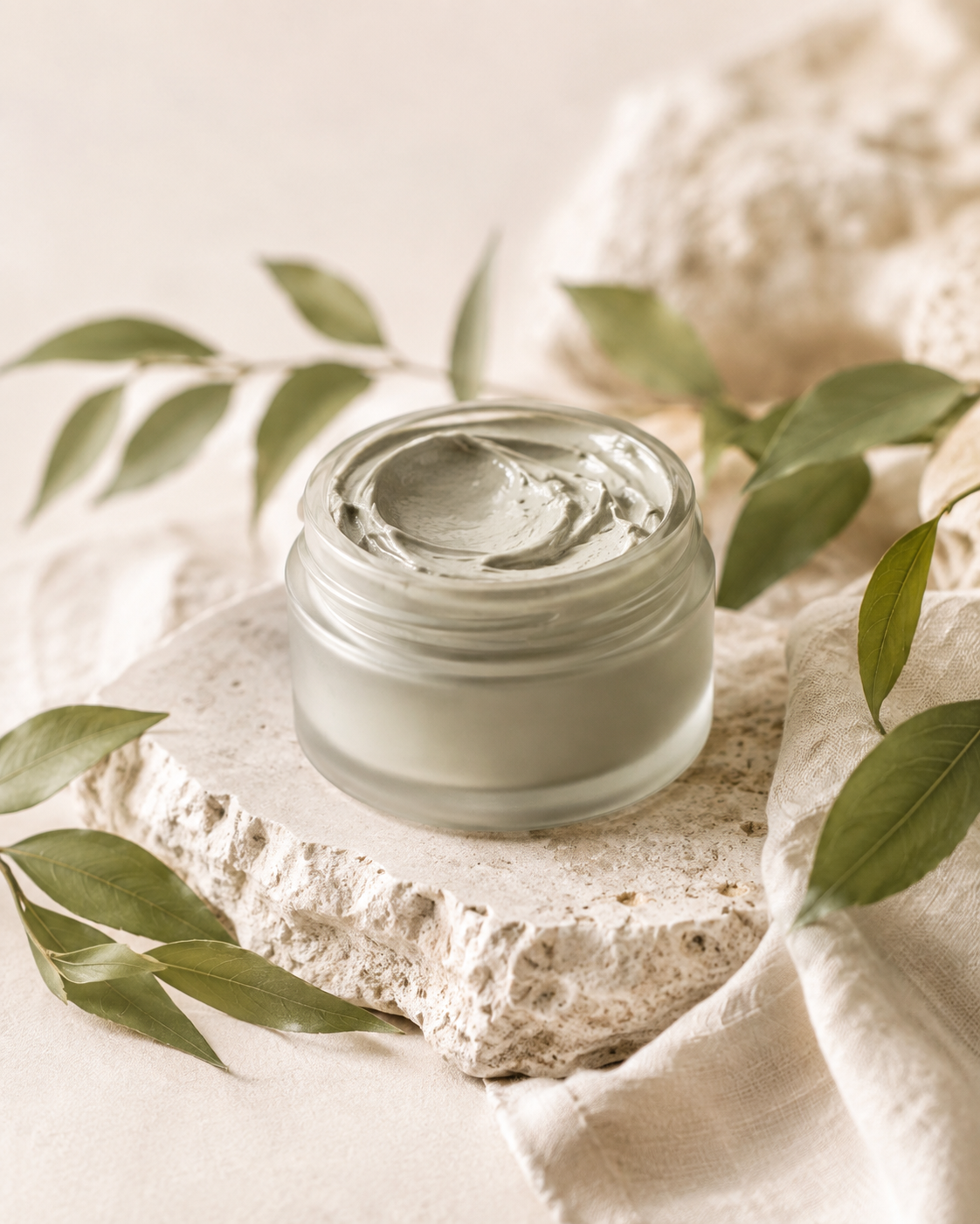 Botanical skincare clay mask